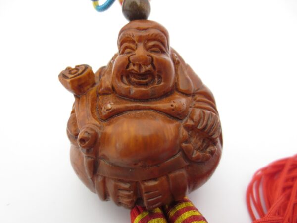 Buddha Lucky hanger Sitting brown set of 6