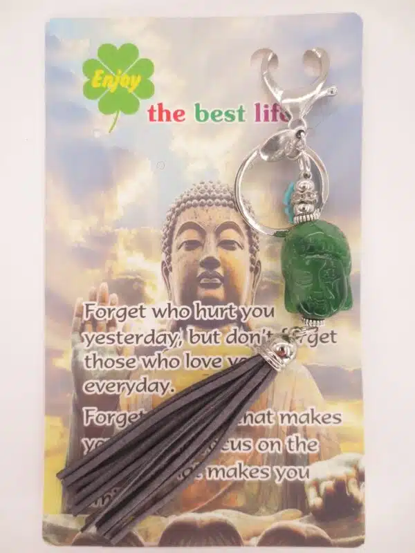 buddhahead keychain green