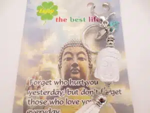 buddhahead keychain white