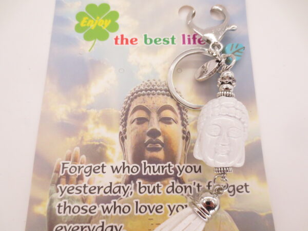 buddhahead keychain white