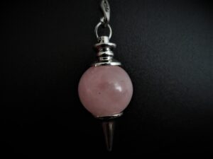 Chakra Pendulum hanger ball Rosequartz