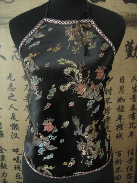 Chinese top with dragon (black)