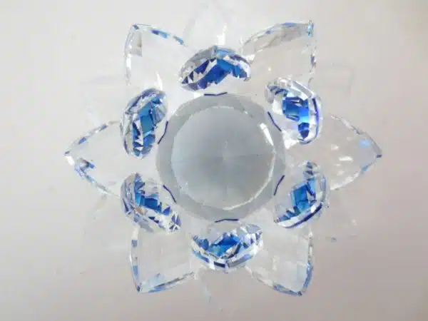 Cristal lotus blue large