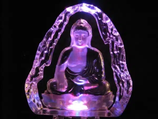 Crystal flat Buddha