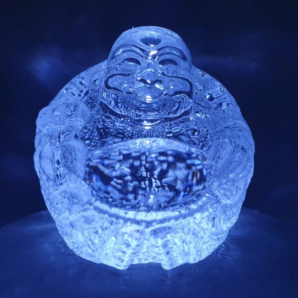 Crystal glass Chinese buddha large