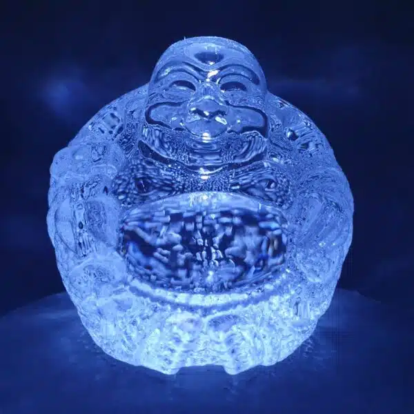 Crystal glass Chinese buddha large