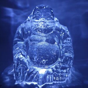 Crystal glass Chinese buddha with Yuni