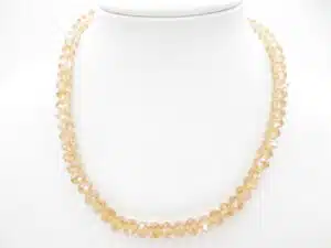 Crystal necklace thin yellow