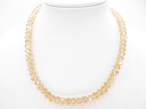 Crystal necklace thin yellow