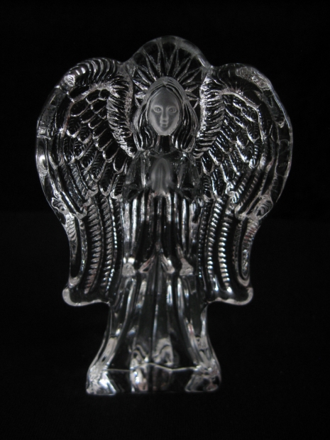 Crystal statue angel praying