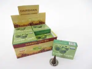 Darshan incense cones Green Apple