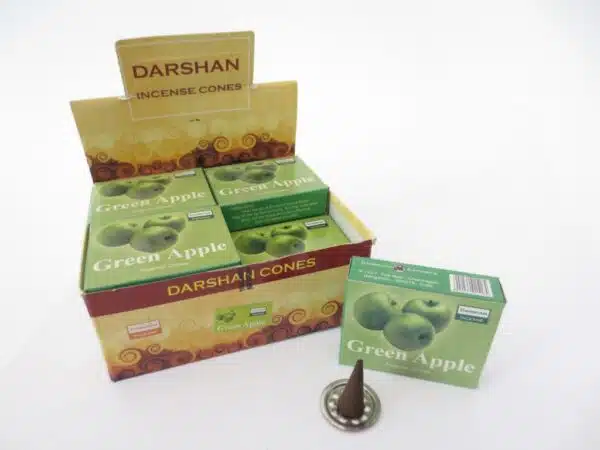 Darshan incense cones Green Apple