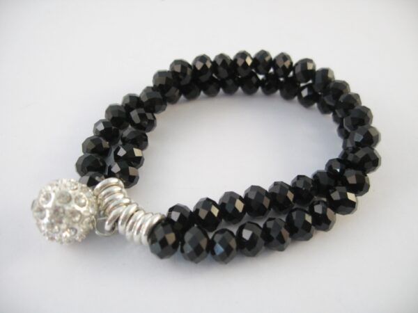 Double cristal bracelet black