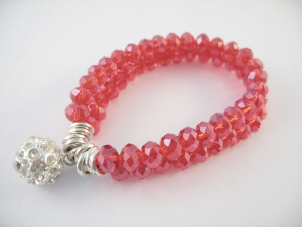 Double cristal bracelet red