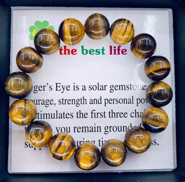 Gemstone Bracelet Wholesale - 12 mm Tigereye Bracelet