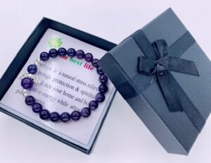 Gemstone Bracelet Wholesale - 8mm Amethyst Angels Bracelet