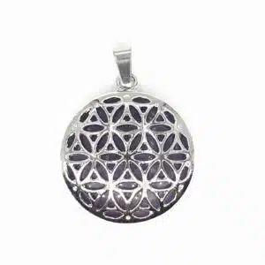 Gemstone Flower of Life Pendant - Amethyst