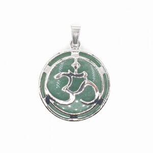 Gemstone Om Pendant - Aventurine