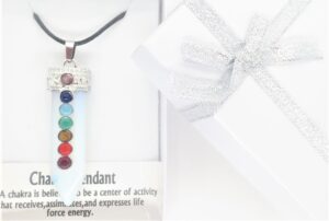 Gemstone Opalite 7 Chakra Pendant Necklace