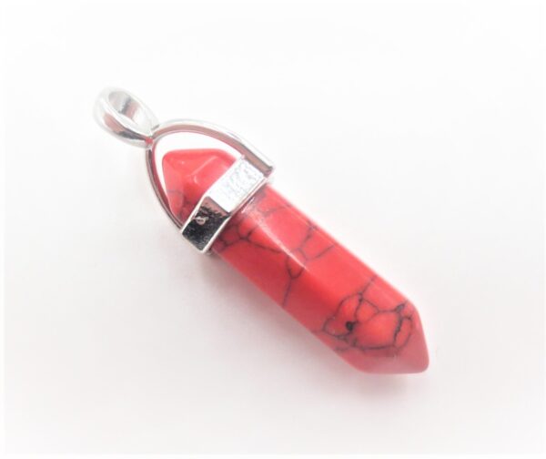 gemstone pendant red turquoise