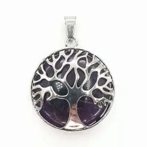 Gemstone Tree of Life Pendant - Amethyst