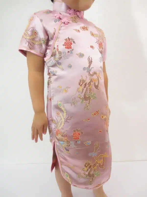 Girls Dress dragon phoenix pink