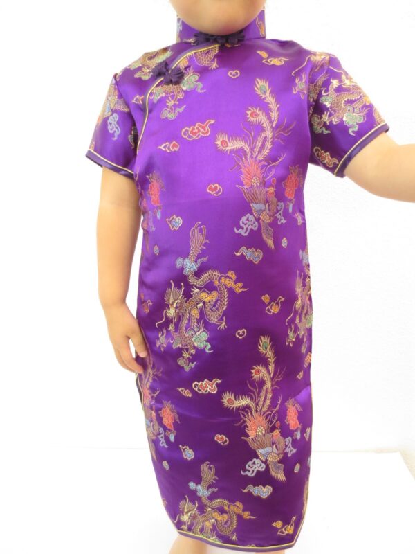 Girls Dress dragon phoenix purple