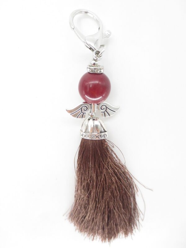 Guardian Angel keychain ball brown