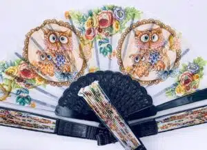 Hand fan Wholesale - Owl Black