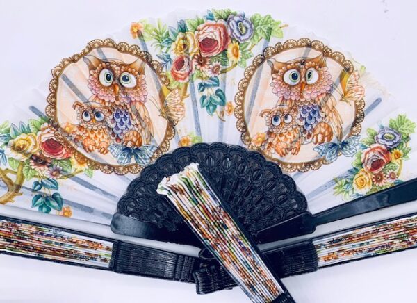 Hand fan Wholesale - Owl Black