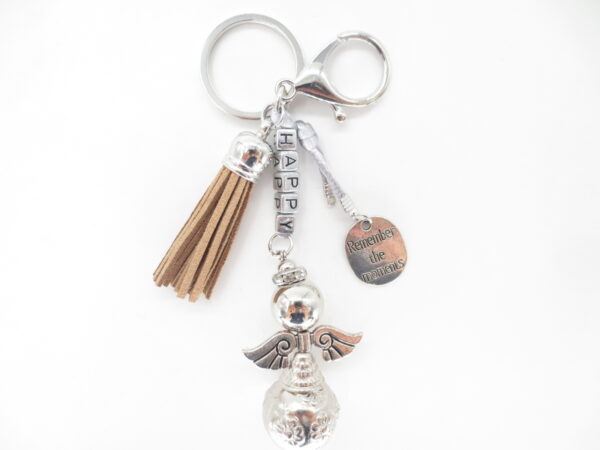 Happy Angel keychain light brown