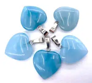 Heart Pendant Wholesale - Blue Opal