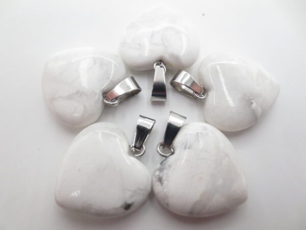 Heart Pendant Wholesale -Howlite