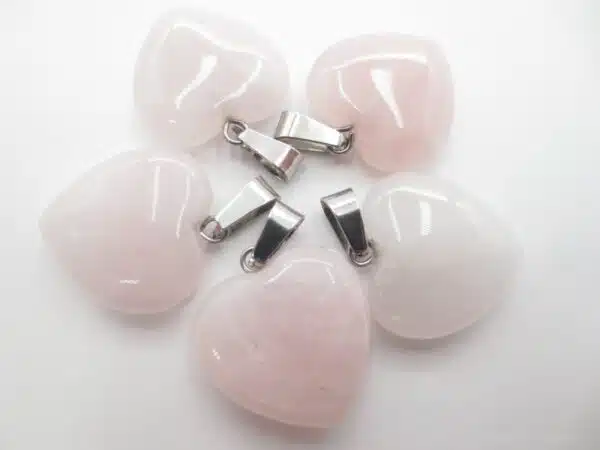 Heart Pendant Wholesale - Rose quartz