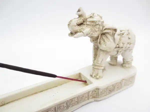 Incence holder Elephant white