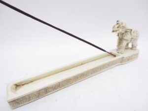 Incence holder Elephant white