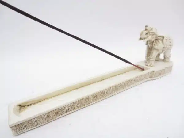 Incence holder Elephant white