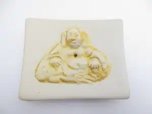 Incense holder White happy Buddha (6)