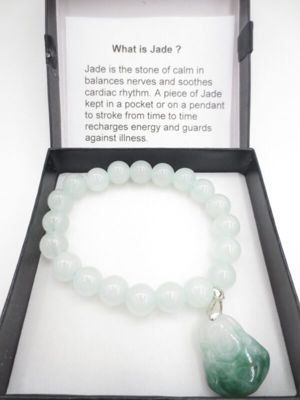 Jade Buddha bracelet small light green