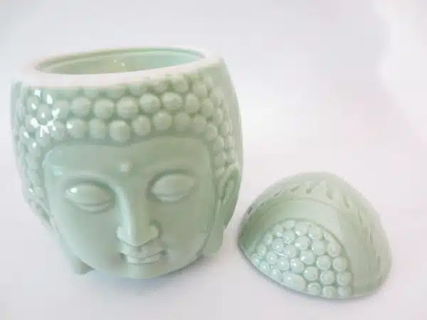 Jade Buddha head egg oilburner luxury