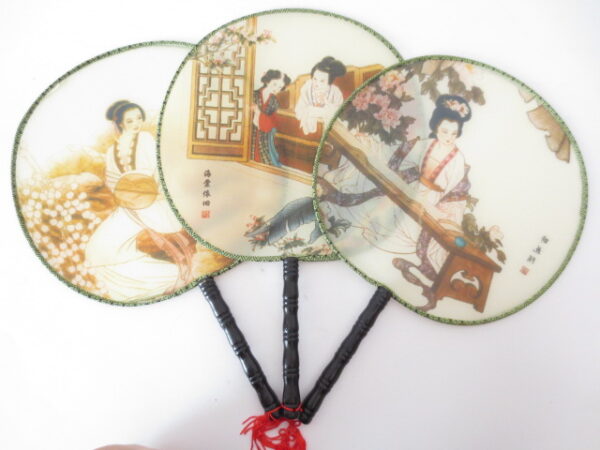 Japanese hand fan with collection 6 pcs