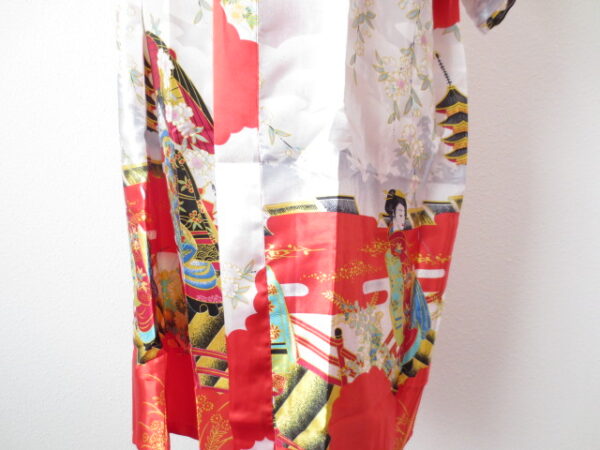 Japanese kimono long red