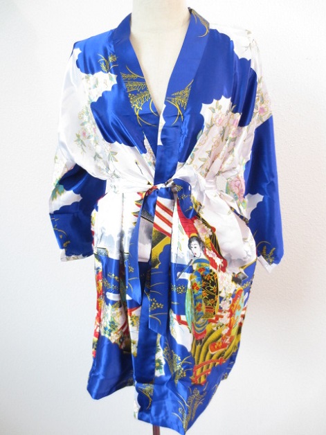 Japanese kimono short blue