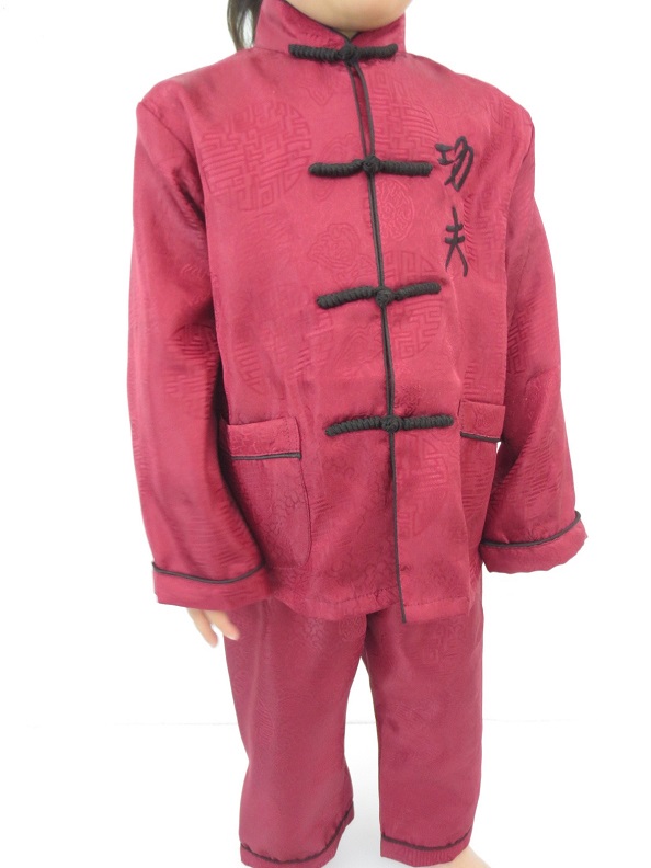 Kids kung fu suit red size 8