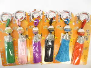 Lucky cat keyhanger set of 6 mixed