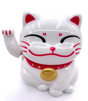 Lucky Cat Solar Light White