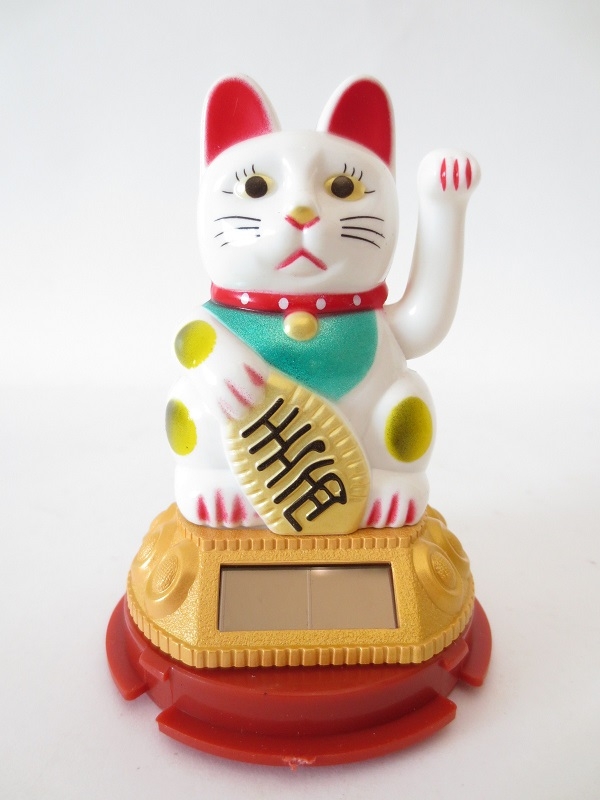 Lucky Cat solar light White (small)