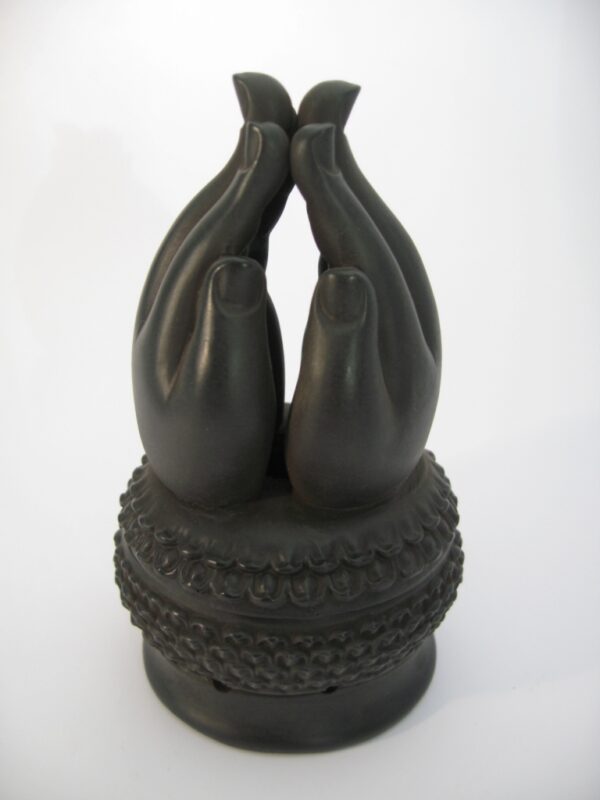 Meditation hands incense/conesburner black