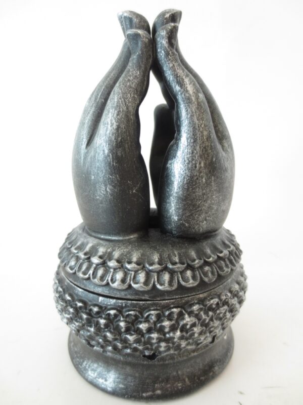 Meditation hands incense/conesburner silver