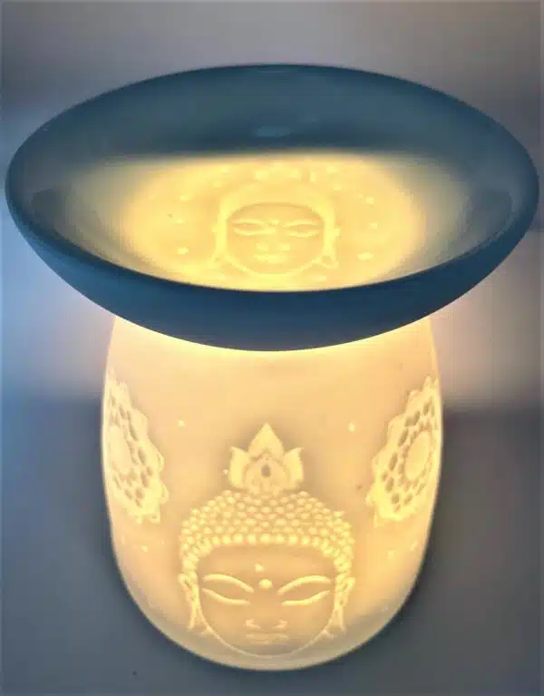 Oil burner white Thai Buddha